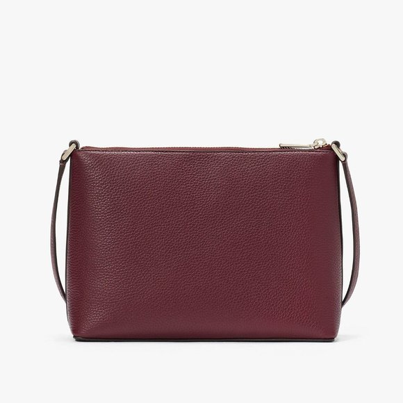 New Kate Spade Harlow Pebble Leather Crossbody Deep Berry - Picture 5 of 5